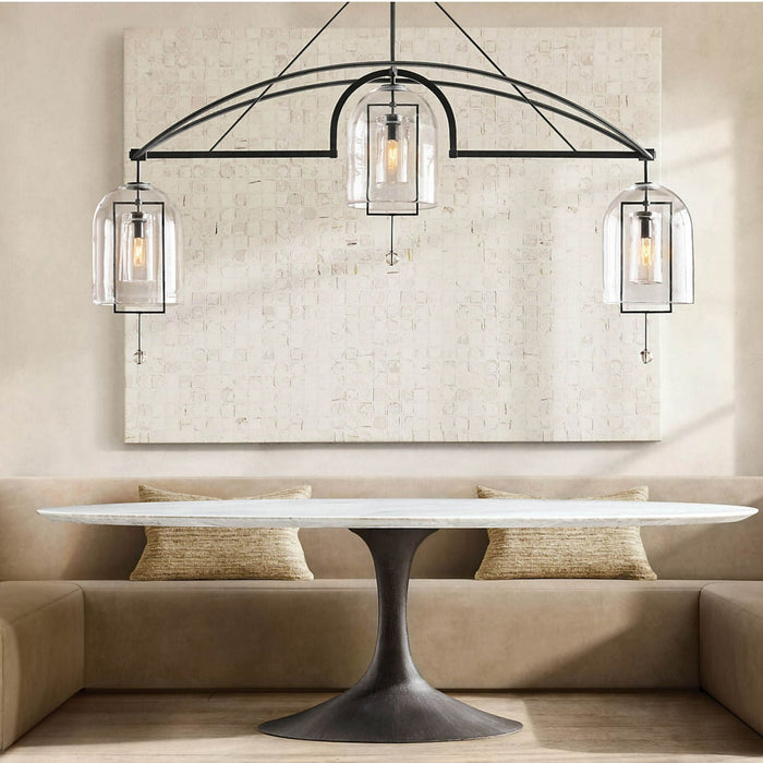 Fulcral Round Chandelier 73" 3-Lights