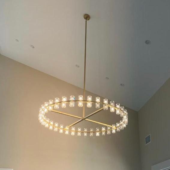 Arcachon Crystal Round Chandelier 60"